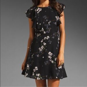 Juicy Couture Silk Floral Black Dress Size 8